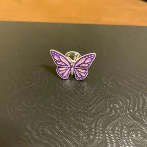 Vintage Butterfly Pin. Pink and Purple. Excellent condition.  Very pretty.